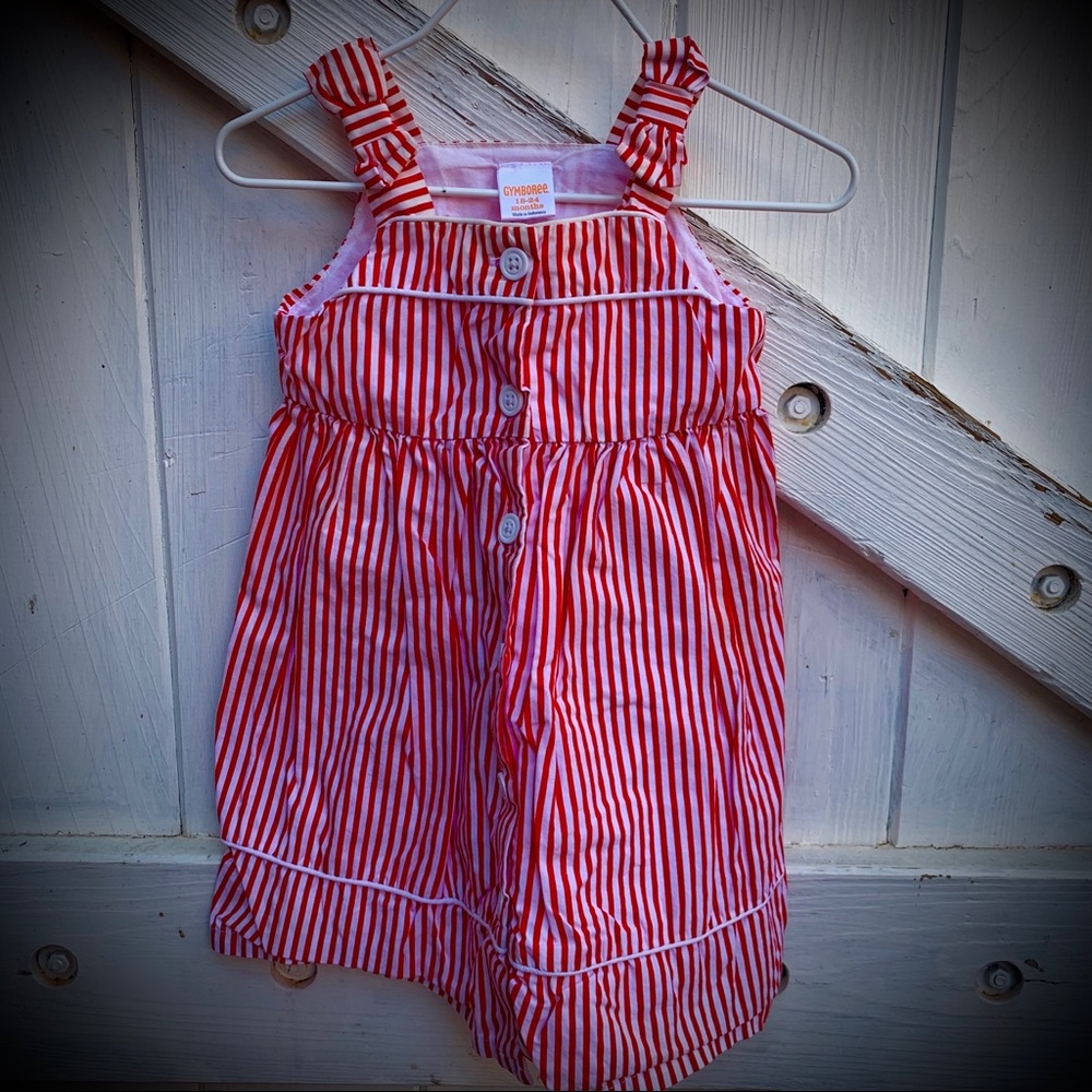Gymboree Red/White Stripe Sundress 18-24 month